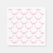 Roze linten verjaardagsfeest bruiloft servet (Voorkant)