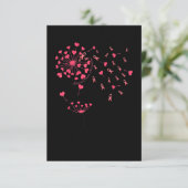 Roze lintgloeiontventiel Dandelion Breast Cancer A Bedankkaart (Staand voorkant)