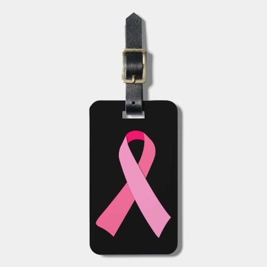 Roze lintje bagagelabel (Voorkant verticaal)