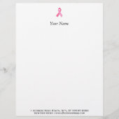 Roze lintje briefhoofd sjabloon (Voorkant)