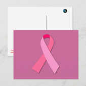 Roze lintje briefkaart (Voorkant / Achterkant)