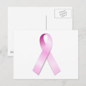 Roze lintje briefkaart (Voorkant / Achterkant)