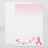 Roze lintje briefpapier (Voorkant / Achterkant)