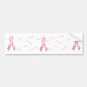 Roze lintje bumpersticker