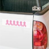 Roze lintje bumpersticker (Op Truck)