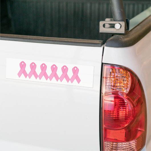 Roze lintje bumpersticker (Op Truck)