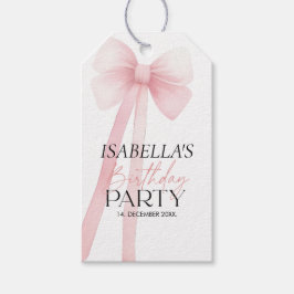 Roze lintje dank je wel  cadeaulabel