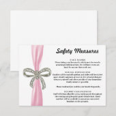 Roze Lintje Diamanten Strik Zorgmaatregelen Informatiekaartje (Voorkant / Achterkant)