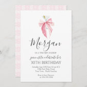 ROZE lintje Een Tini Bit Ouder Martini Uitnodiging (Voorkant / Achterkant)