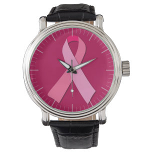 Roze lintje horloge