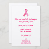 Roze lintje kaart (Voorkant / Achterkant)