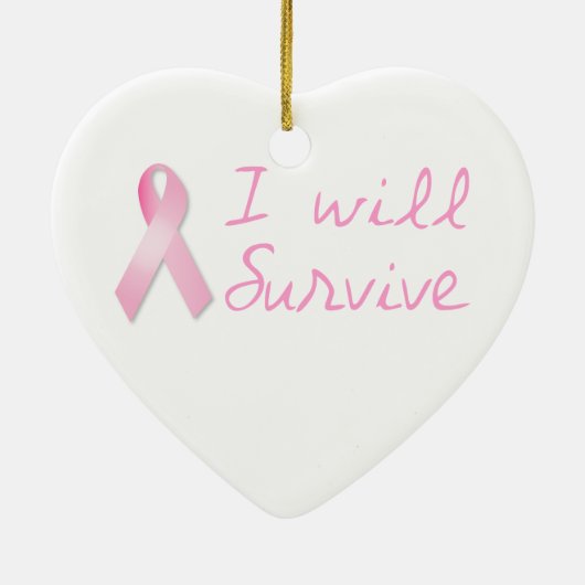 Roze lintje keramisch ornament (Achterkant)