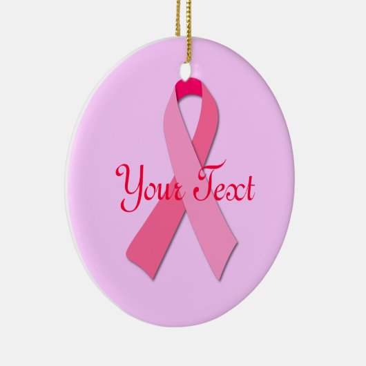 Roze lintje keramisch ornament (Rechts)