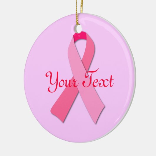 Roze lintje keramisch ornament (Links)