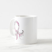 Roze lintje koffiemok (Voorkant links)