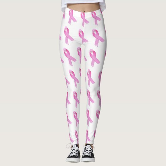 Roze lintje leggings (Voorkant)