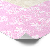 Roze lintje met roze roze roze roze roze mooie afd poster (Hoek)