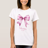 Roze lintje Moeder Worden T-shirt (Voorkant)