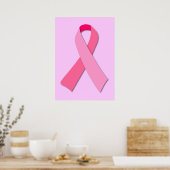 Roze lintje poster (Keuken)