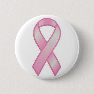 Roze lintje ronde button 5,7 cm