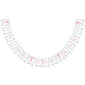 Roze lintje strikken de knoop Bruids douche Vlaggetjes (Alle)