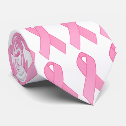 Roze lintje stropdas (Opgerold)