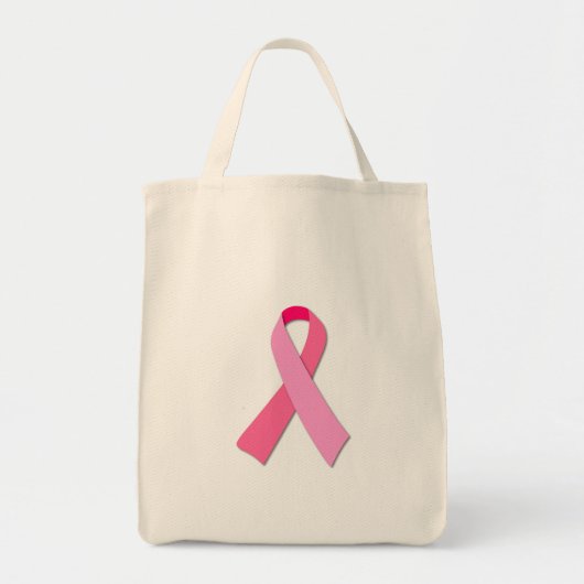 Roze lintje tote bag (Voorkant)