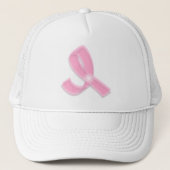 Roze lintje trucker pet (Voorkant)