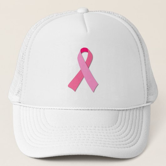Roze lintje trucker pet (Voorkant)