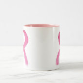 Roze lintje tweekleurige koffiemok (Center)