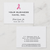 Roze lintje visitekaartje (Voorkant / Achterkant)