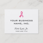 Roze lintje visitekaartje (Voorkant)