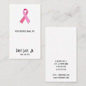 Roze lintje visitekaartje (Voorkant / Achterkant)