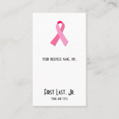 Roze lintje visitekaartje (Voorkant)