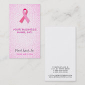 Roze lintje visitekaartje (Voorkant / Achterkant)