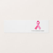 Roze lintje visitekaartje (Buitenkant ongevouwen)