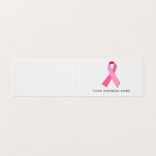 Roze lintje visitekaartje (Buitenkant ongevouwen)