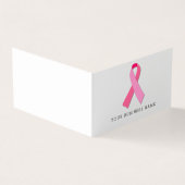 Roze lintje visitekaartje (Buitenkant)