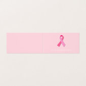 Roze lintje visitekaartje (Buitenkant ongevouwen)