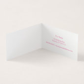 Roze lintje visitekaartje (Binnen)