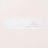 Roze lintje visitekaartje (Binnenkant ongevouwen)