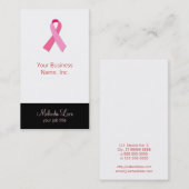 Roze lintje visitekaartje (Voorkant / Achterkant)