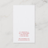 Roze lintje visitekaartje (Achterkant)