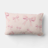 Roze lintjes cute coquette cottage chic kussen (Achterkant)