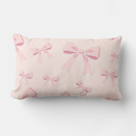 Roze lintjes cute coquette cottage chic kussen