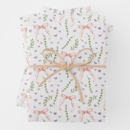 Roze lintjes  inpakpapier vel