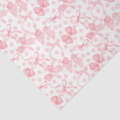 Roze lintjes & stippen tissuepapier (Detail)