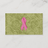 Roze lintkaart U aanpassen Visitekaartje (Achterkant)