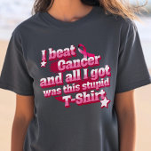 Roze lintkanker overlevende T-shirt, kankerbestrij Tri-Blend Shirt