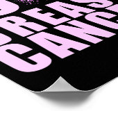Roze lintkanker voor borstkanker bewustzijn poster (Hoek)